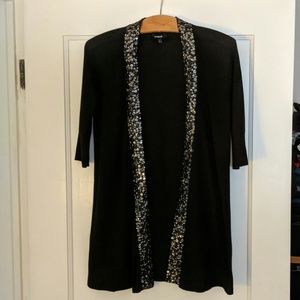 Express short sleeve cardigan with sequins, sz S